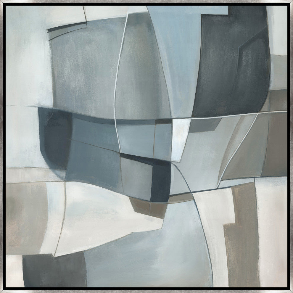 30x30 Gio II, Framed Artwork, Silver