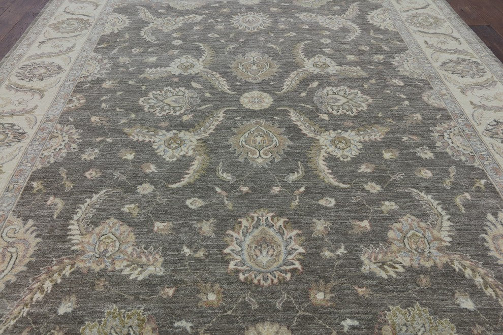 Hand Knotted Floral Peshawar Area Rug 8'x10', MC526