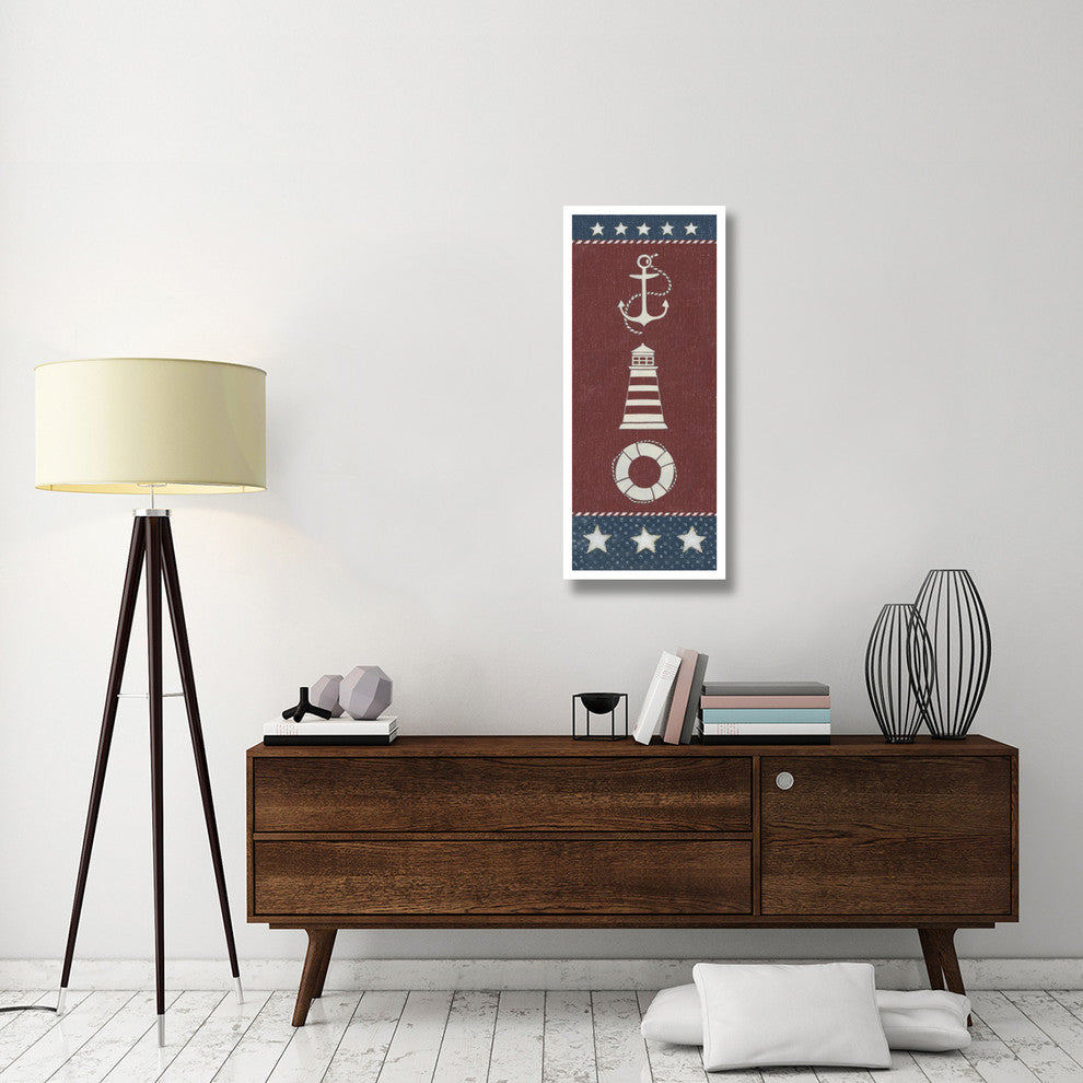 "Coastal Americana Panel I" Digital Paper Print by David Carter Brown, 18"x42"