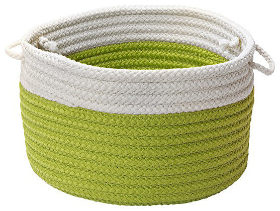 Colonial Mills Basket Dipped Indoor/Outdoor Basket Bright Green Round