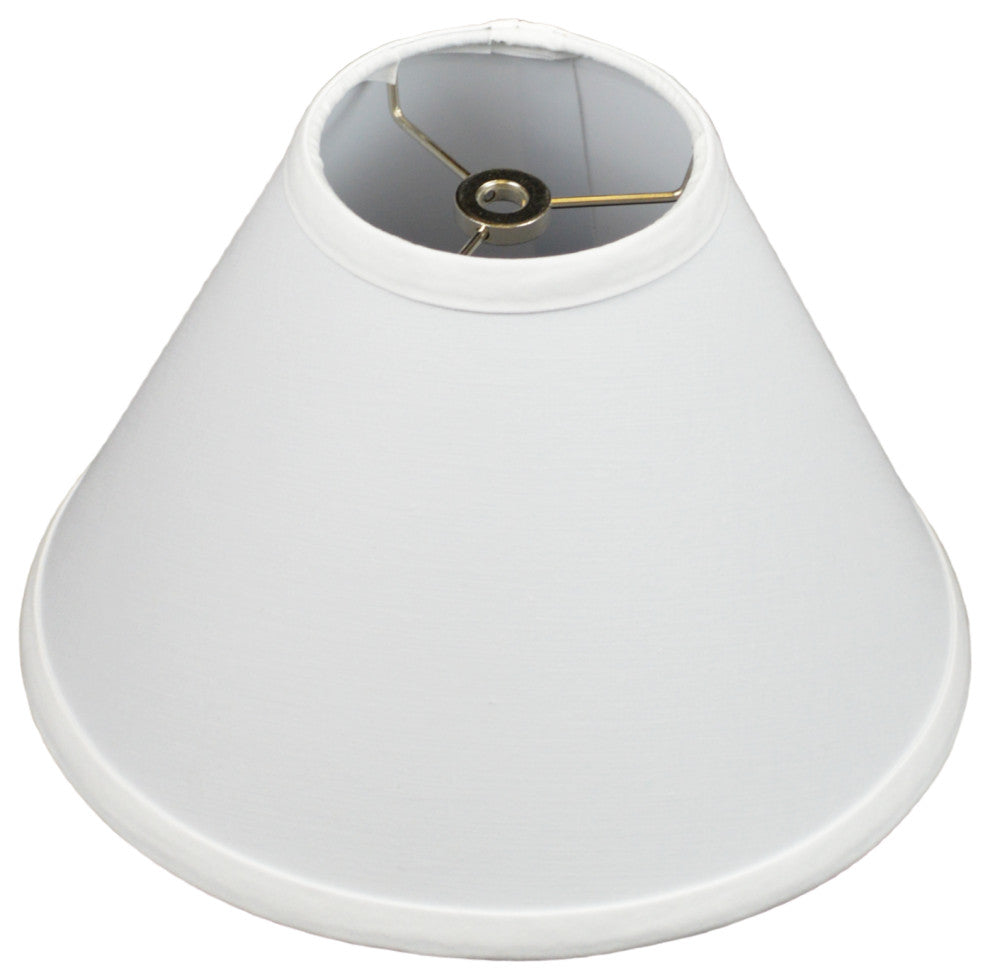 Fenchel Shades 4"x10"x7" Spider Attachment Empire Lamp Shade, Linen White