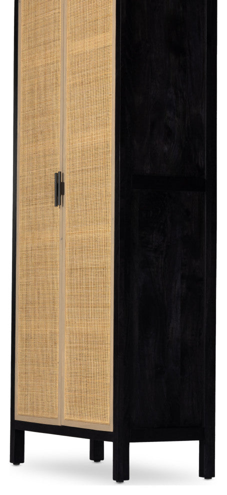 Caprice Tall Cabinet-Black Wash Mango