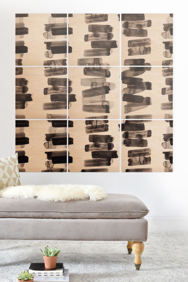 Deny Designs Kent Youngstrom Brush Strokes Wood Wall Mural, 4'x4'