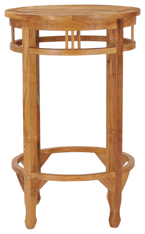 Teak Wood Orleans Outdoor Patio Bar Table, made from A-Grade Teak Wood, Small