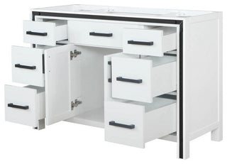 Ziva Transitional White 48" Vanity Cabinet Only