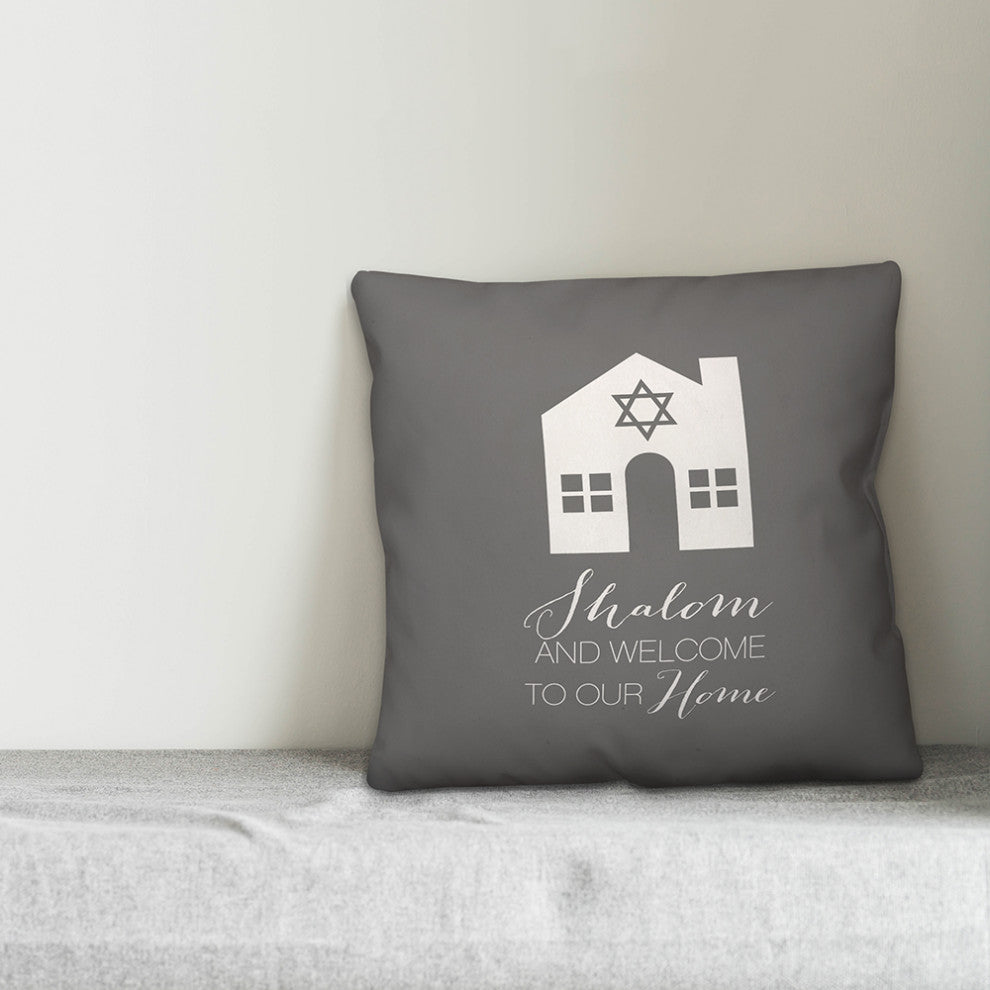 Shalom and Welcome to our Home 20"x20" Throw Pillow Cover