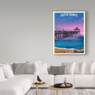 "Outer Banks" by Old Red Truck, Canvas Art, 19"x14"