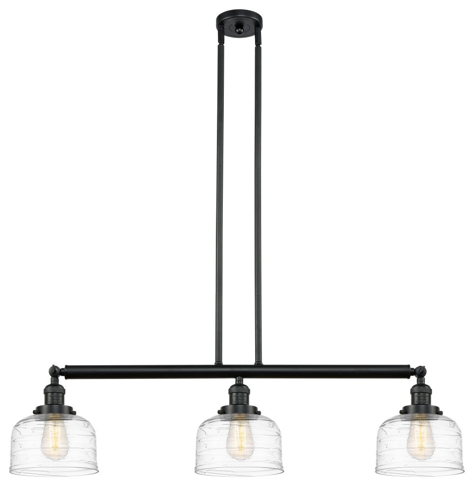 INNOVATIONS 213-BK-G713-LED 3-Light Island Light Matte Black
