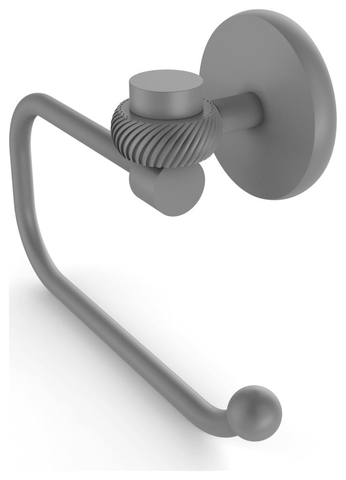 Satellite Orbit One Euro Twist Accent Toilet Tissue Holder, Matte Gray