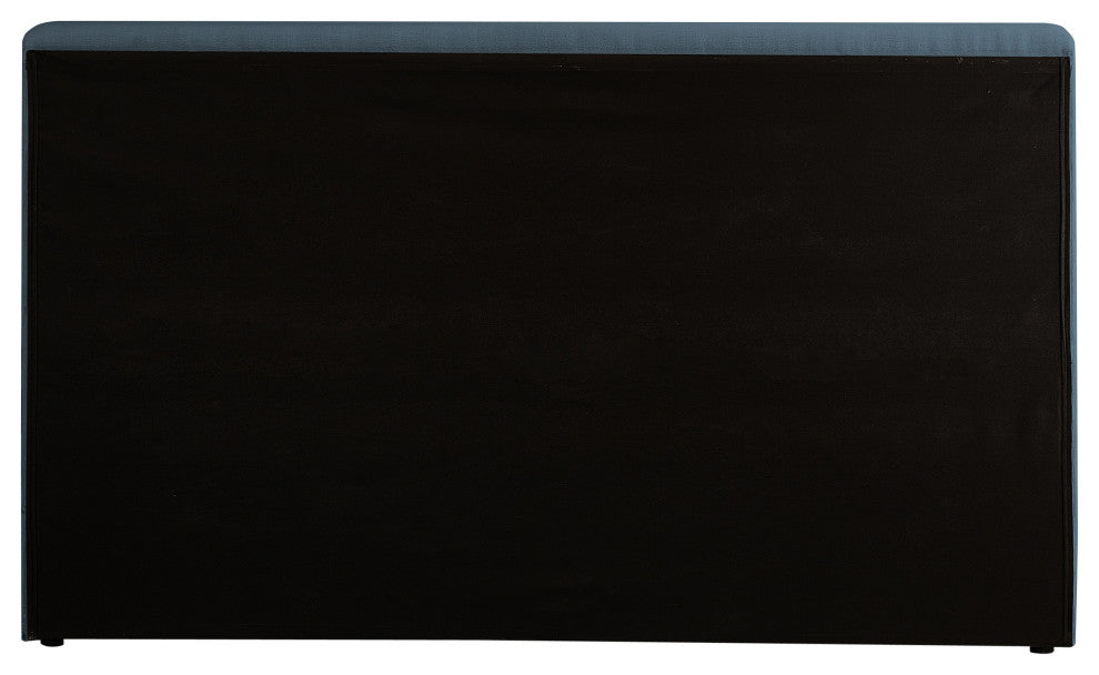 Devin Linen Textured Fabric Upholseterd Bed, Navy, Queen