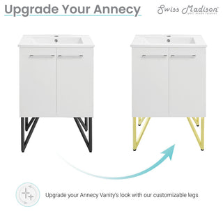 Annecy Vanity Legs, Set of 2, Brushed Gold
