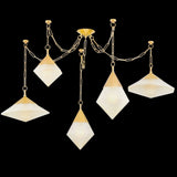 Corbett Lighting 383-59 Angelique 5 Light 59"W Chandelier - Vintage Polished