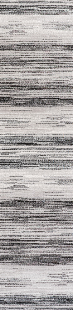 Austin Gradient Striped Gray/Black 2'x8' Runner Rug