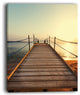 "Strong Wooden Boardwalk Into Sea" Large Sea Bridge Canvas Print, 12"x20"