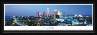 Cleveland Skyline Panoramic Poster, Ohio , Select Frame