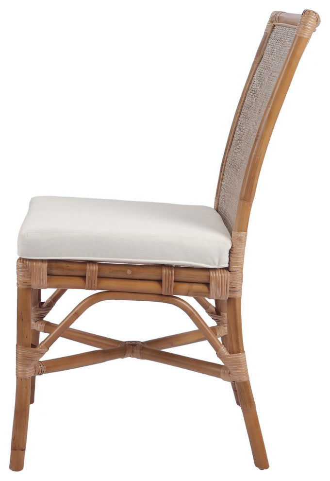 Tatum Rattan Side Chair, Canary Brown