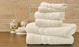 Bibb Home 6pc Oversized Solid Towel Set, Ivory