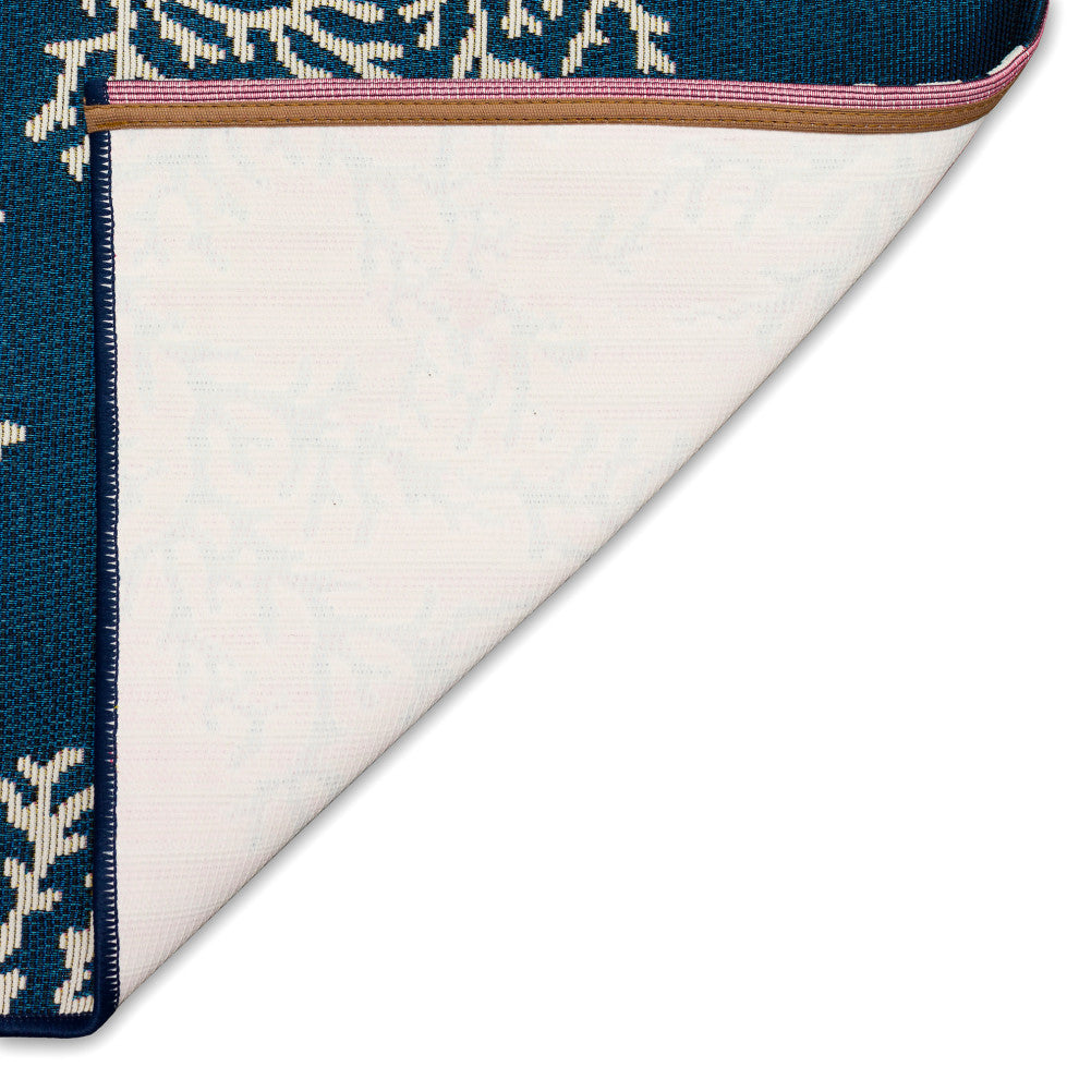 Esencia Coral Edge Indoor/Outdoor Mat Navy 2'5"x3'11"