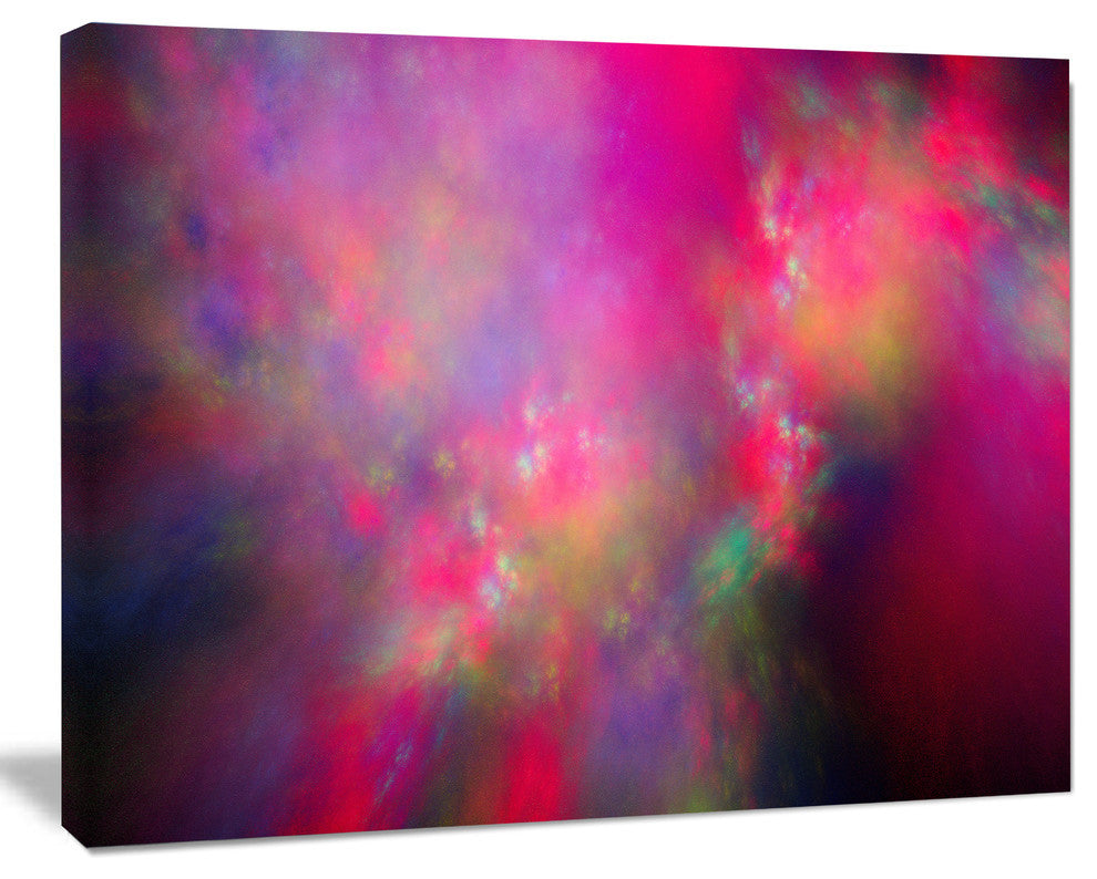 Perfect Red Starry Sky, Abstract Canvas Art Print, 40x30