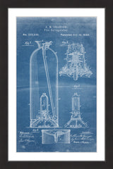 "Extinguisher 1880 Blueprint" Framed Painting Print