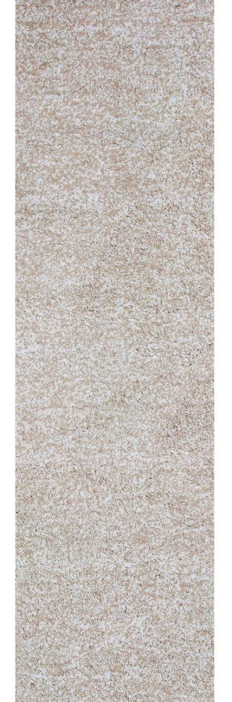 KAS Bliss 1580 Ivory Heather Shag Area Rug, 2'3" x 7'6" Runner