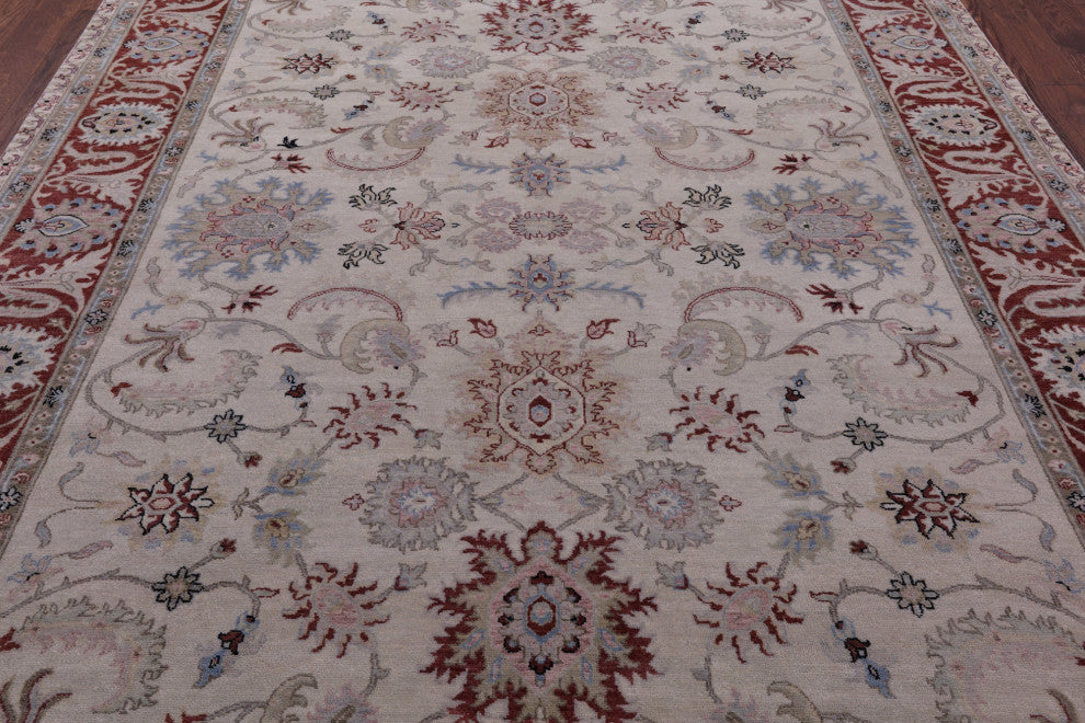 8' 1" X 10' 1" Persian Tabriz Handmade Wool Rug - Q16035