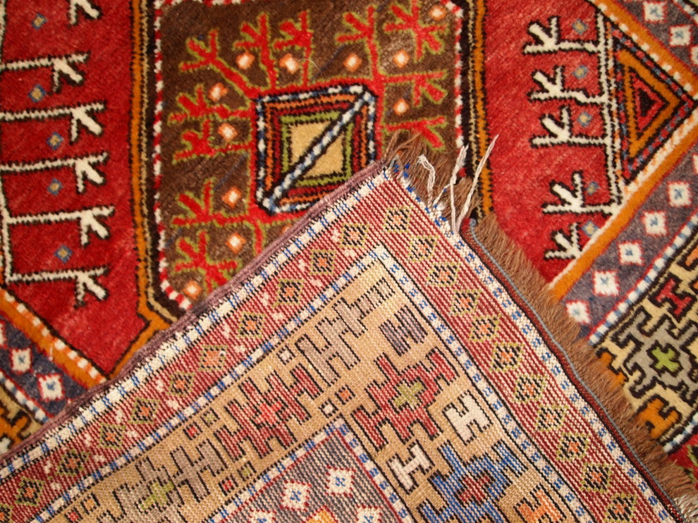 Consigned, Hand Made Antique Turkish Anatolian Rug 3.5'x6.8', 1920