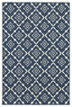 Madelina Lattice Navy and Ivory Indoor or Outdoor Area Rug, 8'6"x13'