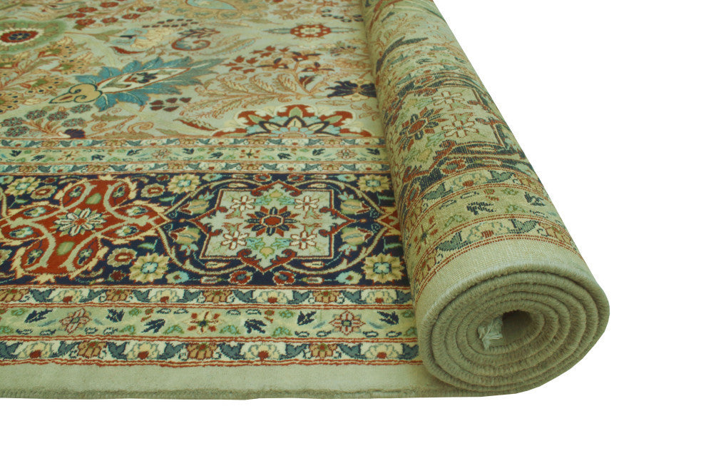 Pak-Persian Afuw Gray/Navy Rug, 9'1x12'3