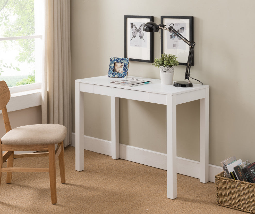Hinesville Computer Desk With Storage Drawer, Black Wood