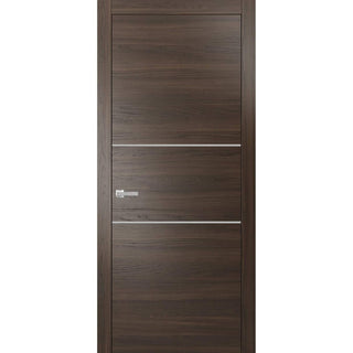 Solid French Door 18 x 80 | Planum 0110 Chocolate Ash with| Bathroom