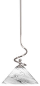 Capri 1-Light Mini Pendant with Hang Straight Swivel, Brushed Nickel/Onyx Swirl