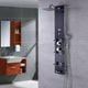 Luxier 51" 6-Jet Shower Panel With Rainfall Shower Head Hand Shower, Black