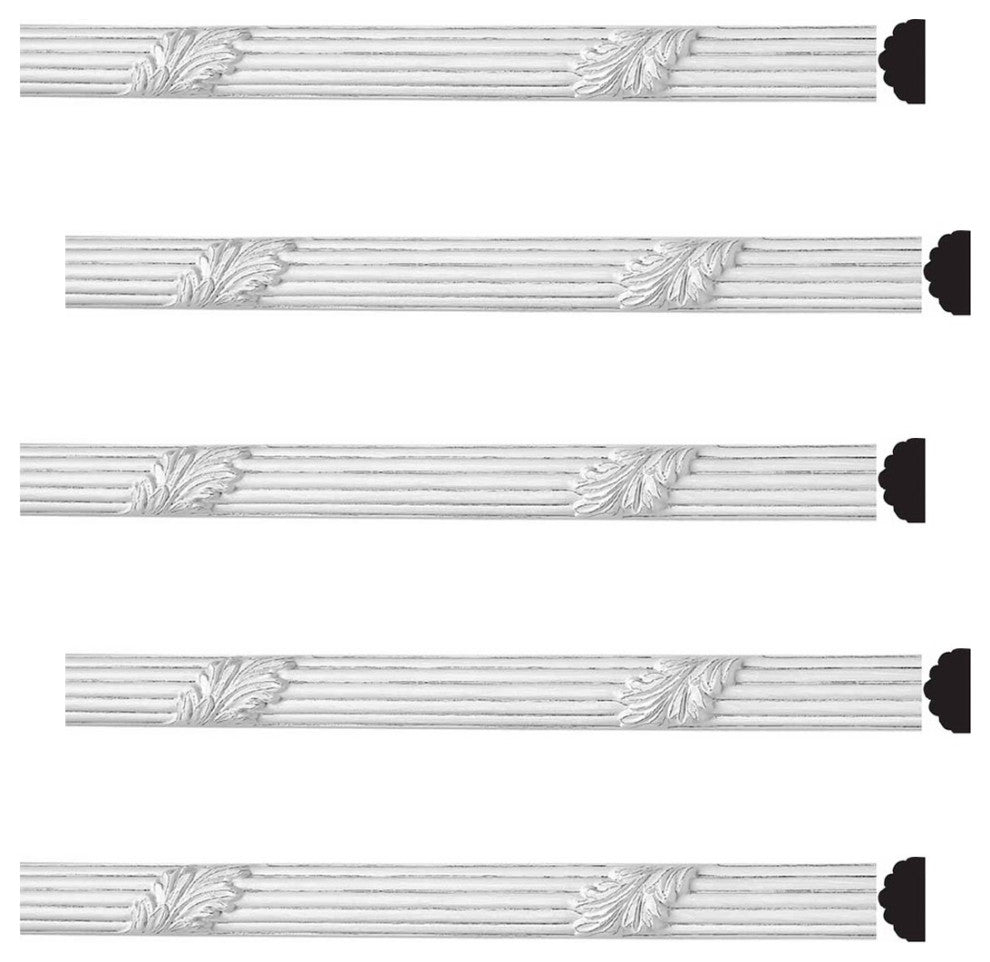Crown Molding Urethane Xanna Ornate Design 5 Pieces Totaling 387.5" Length