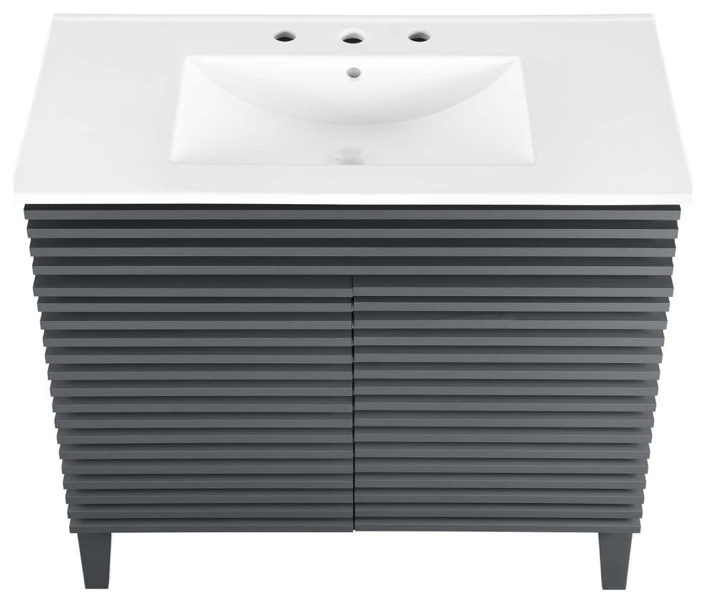 Render 36" Bathroom Vanity, Gray White