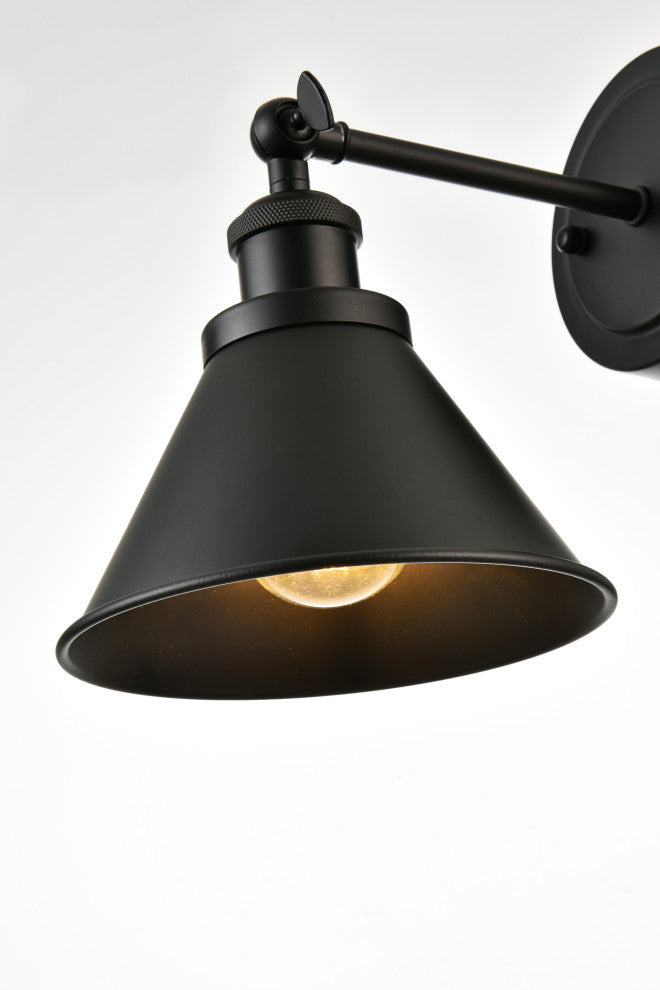 1 Light Black Bath Sconce