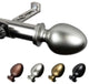 Faye 13/16" Curtain Rod, Satin Nickel, 66-120"