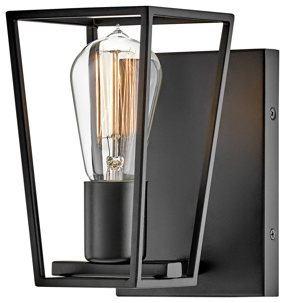 Hinkley Filmore Small Single Light Vanity, Black