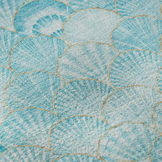 Addison Premium Washable Mayfield AMF181 Teal 5' x 7'6" Rug