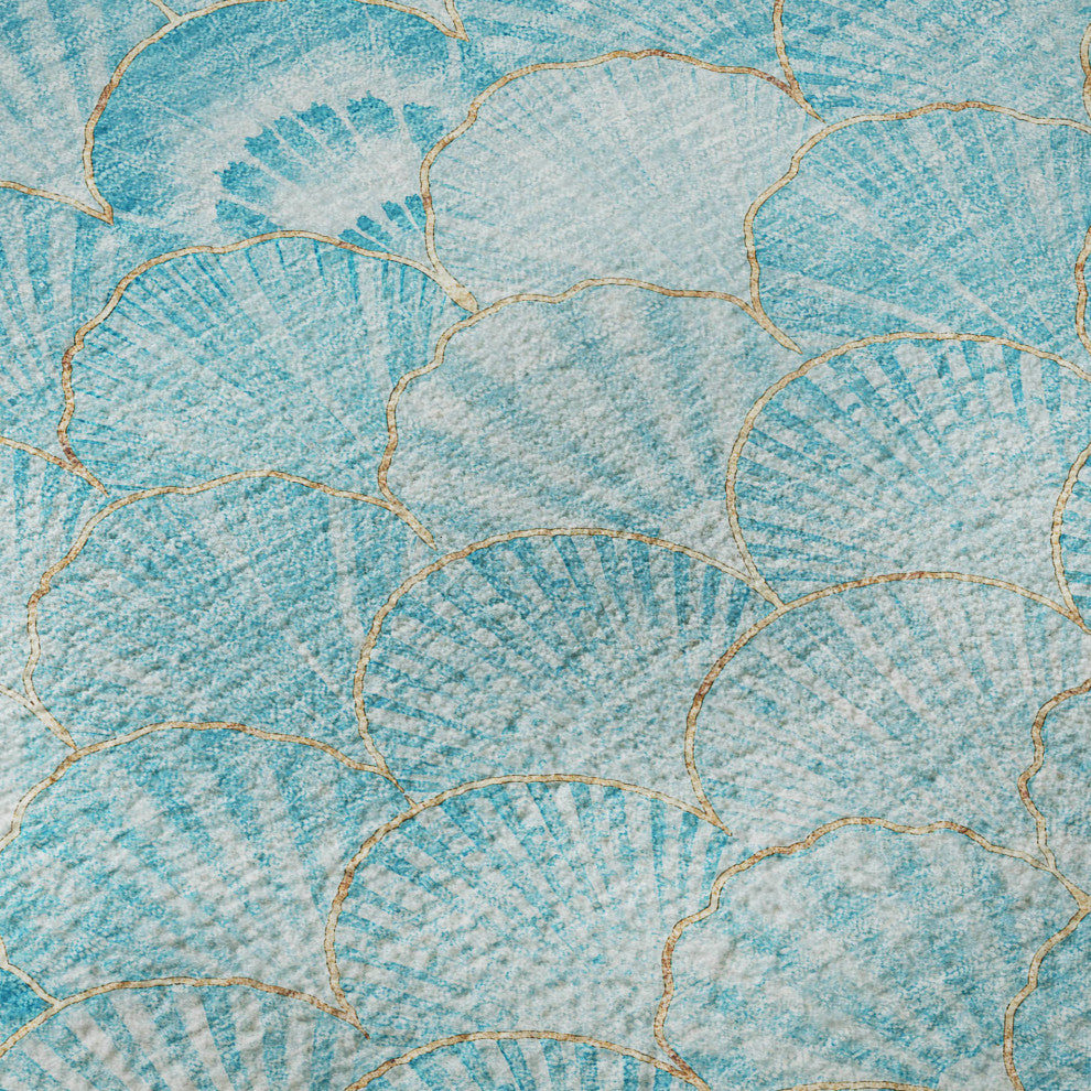 Addison Premium Washable Mayfield AMF181 Teal 5' x 7'6" Rug