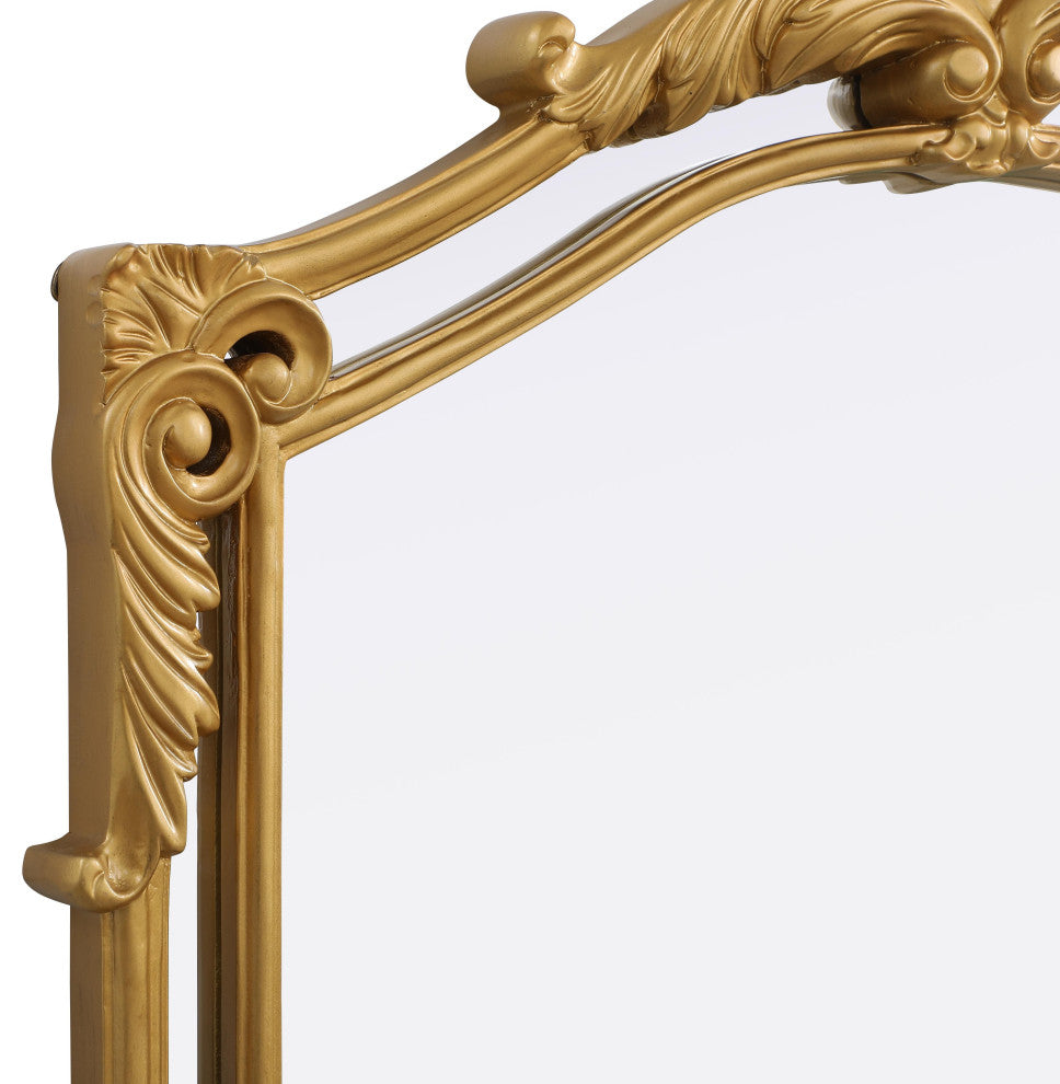 Home Living 33.5x66 Traditional Mirror, Gold Leaf