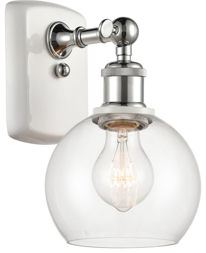 Innovations 516-1W-WPC-G122-6-LED 1-Light Sconce, White, Polished Chrome