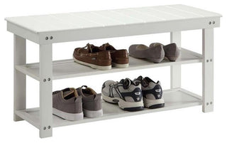 Pemberly Row Entryway Bench in White
