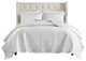 Croscill Versailles Matte Satin 3-Piece Quilt Set, Silver, King