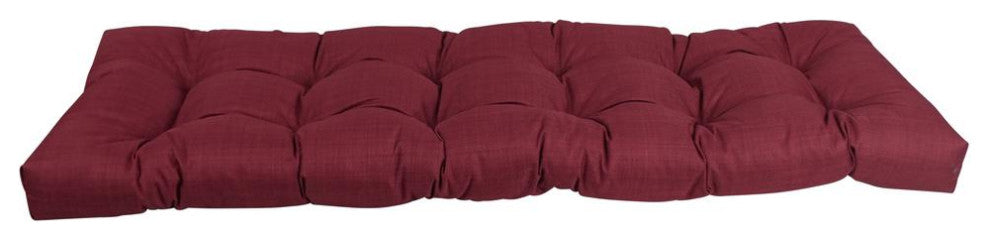 60-inch by 19-inch Tufted Solid Outdoor Spun Polyester Loveseat Cushion