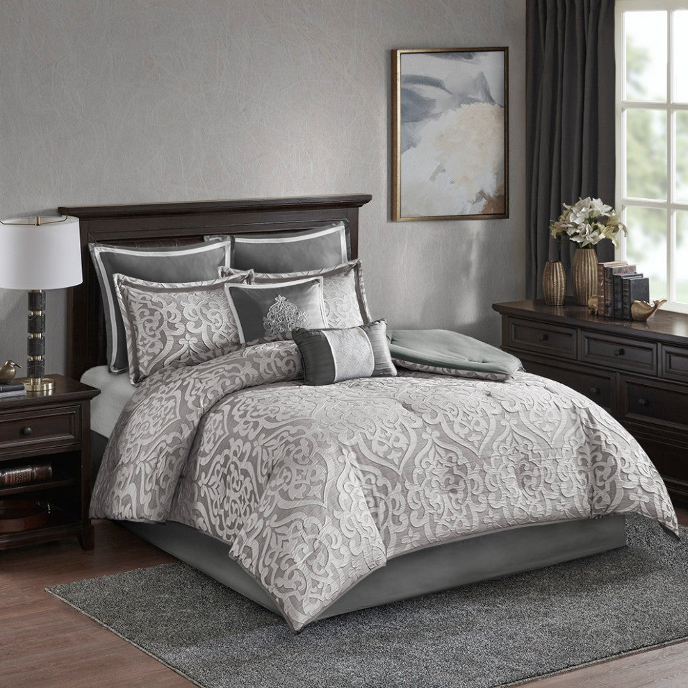 Madison Park Odette 8 Piece Jacquard Comforter Set