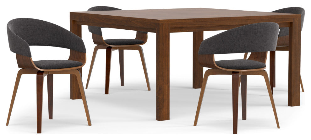 Lowell/Wilson 5-Piece Dining Set, Charcoal Gray