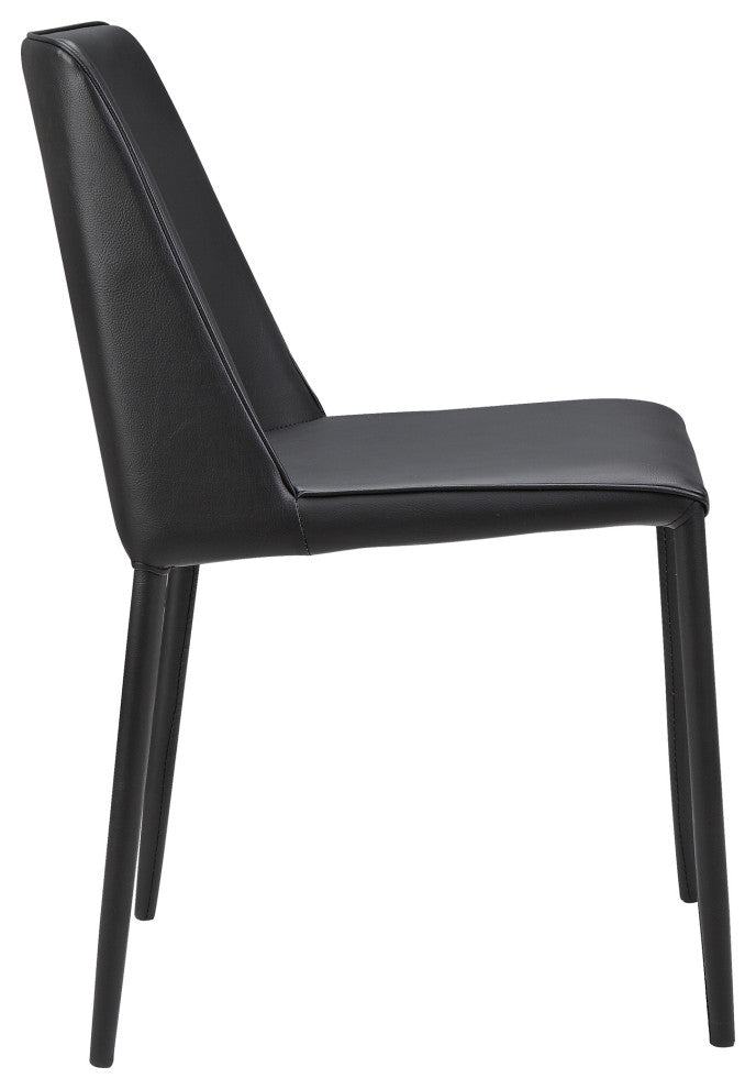 Nora Pu Dining Chair Black, Set of 2