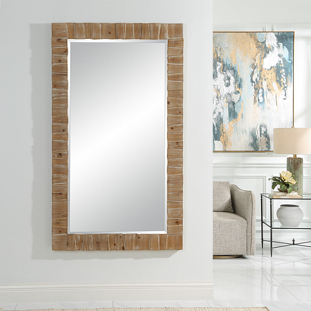 Ayanna Gray Washed Wood Mirror