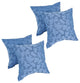 17" Square Polyester Outdoor Throw Pillows, Set of 4, Bleu Impressions